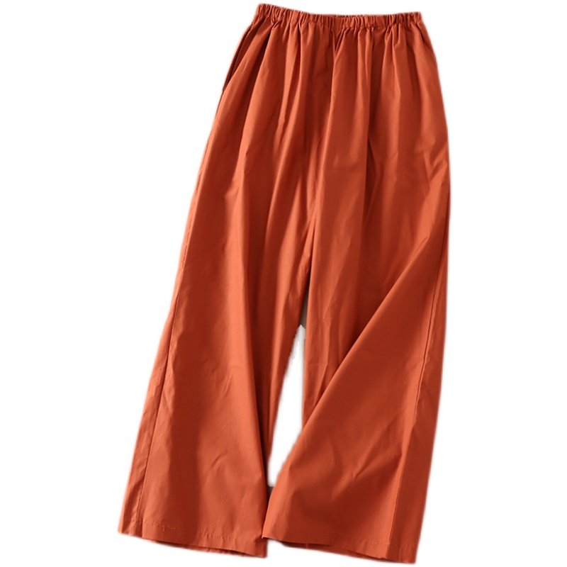 纯色阔腿裤女春夏丝滑松紧腰日常居家百搭宽松大长腿休闲裤 C104,淘宝优惠券,粉丝福利购,淘宝优惠卷