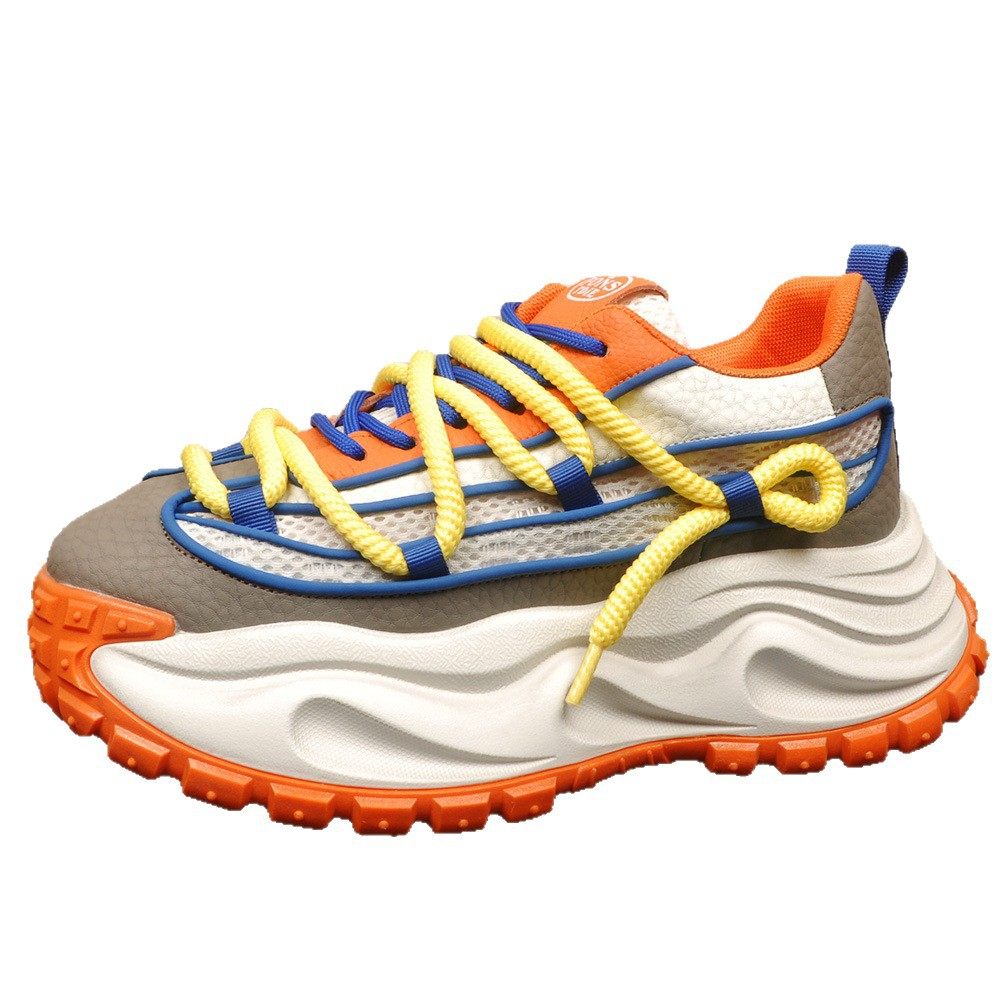 高级感潮牌厚底复古时尚老爹鞋男款春季透气增高运动休闲鞋男鞋子,淘宝优惠券,粉丝福利购,淘宝优惠卷