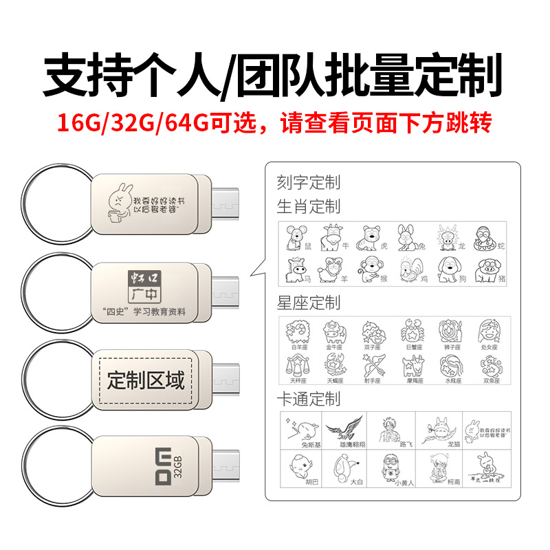 DM大迈Typec手机U盘32g 两用双头手机电脑u盘128g手机高速转存u盘 - 图0