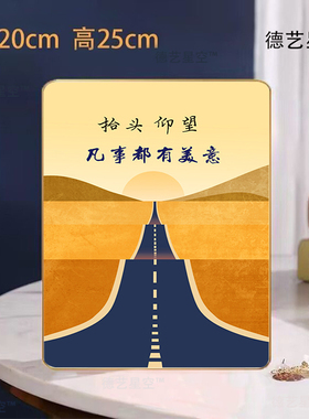 抬头仰望欧式复古画框客厅装饰画玄关走廊轻奢挂画晶瓷框画卧室画