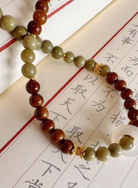 天然库克菩提子双圈国风手串叠戴