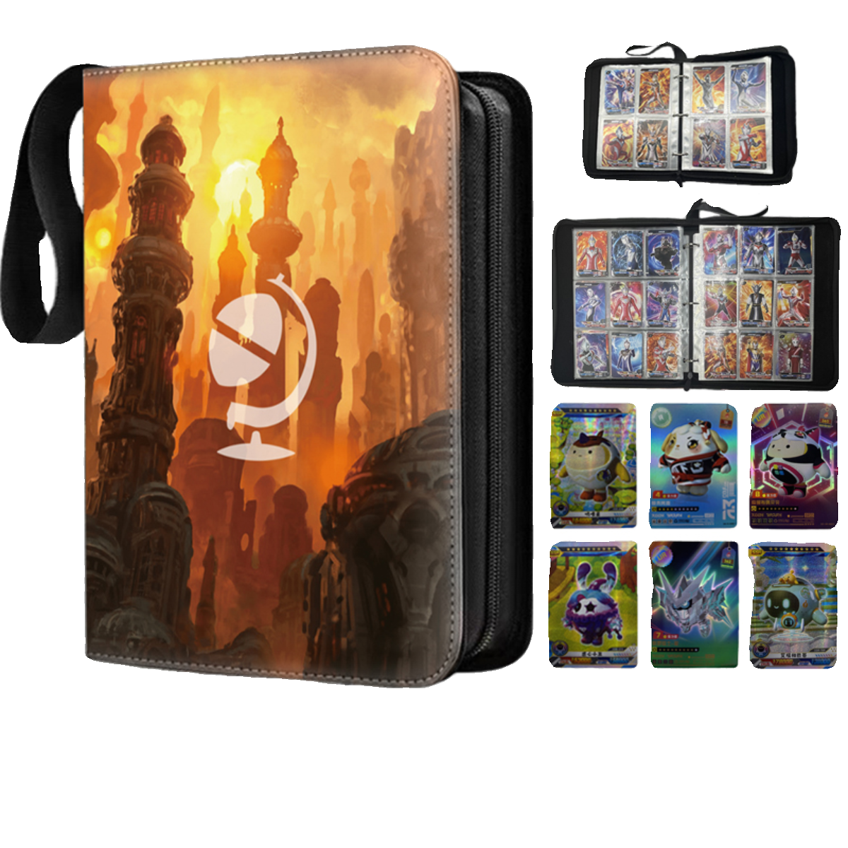 迷你卡册收纳册诡镇奇谈大容量休闲卡包皮质拉链防水收藏册九宫格,淘宝优惠券,粉丝福利购,淘宝优惠卷