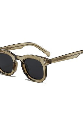 复古米钉丙酸插芯太阳镜高品质欧美方形墨镜女时尚显瘦偏光男士