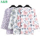 Three-quarter sleeve cardigan AB cotton home wear T-shirt mid-sleeve