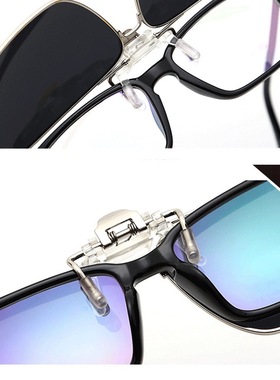 夹片可上翻开车偏光近视用带框