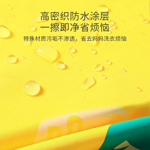 Детский фартук, летняя тонкая юбка на девочку, водонепроницаемый нагрудник для еды без рукавов, с карманом, сзади на завязках