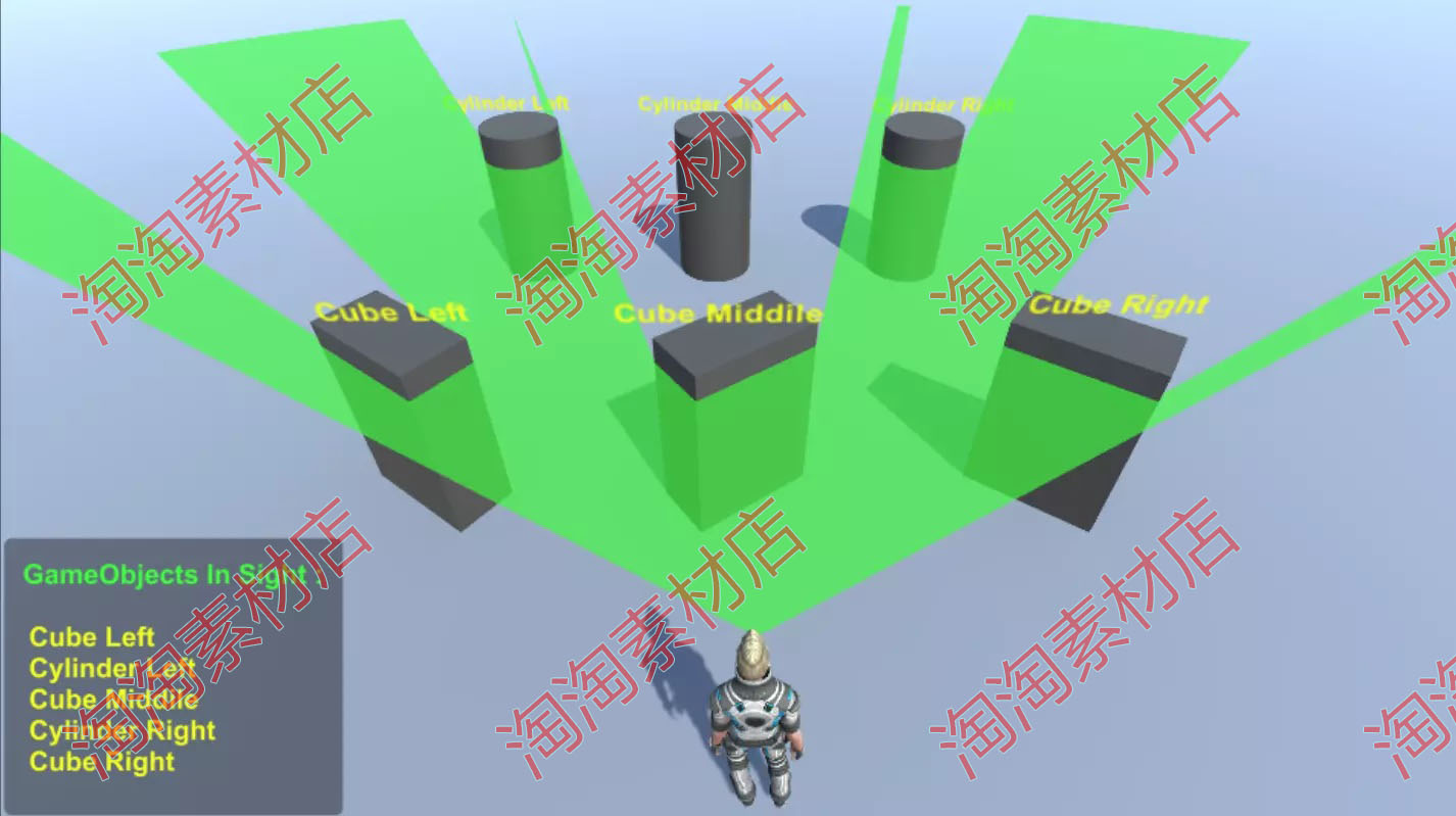 Unity3d Sight Detect System 1.0 包更新 角色视线检测系统 - 图0