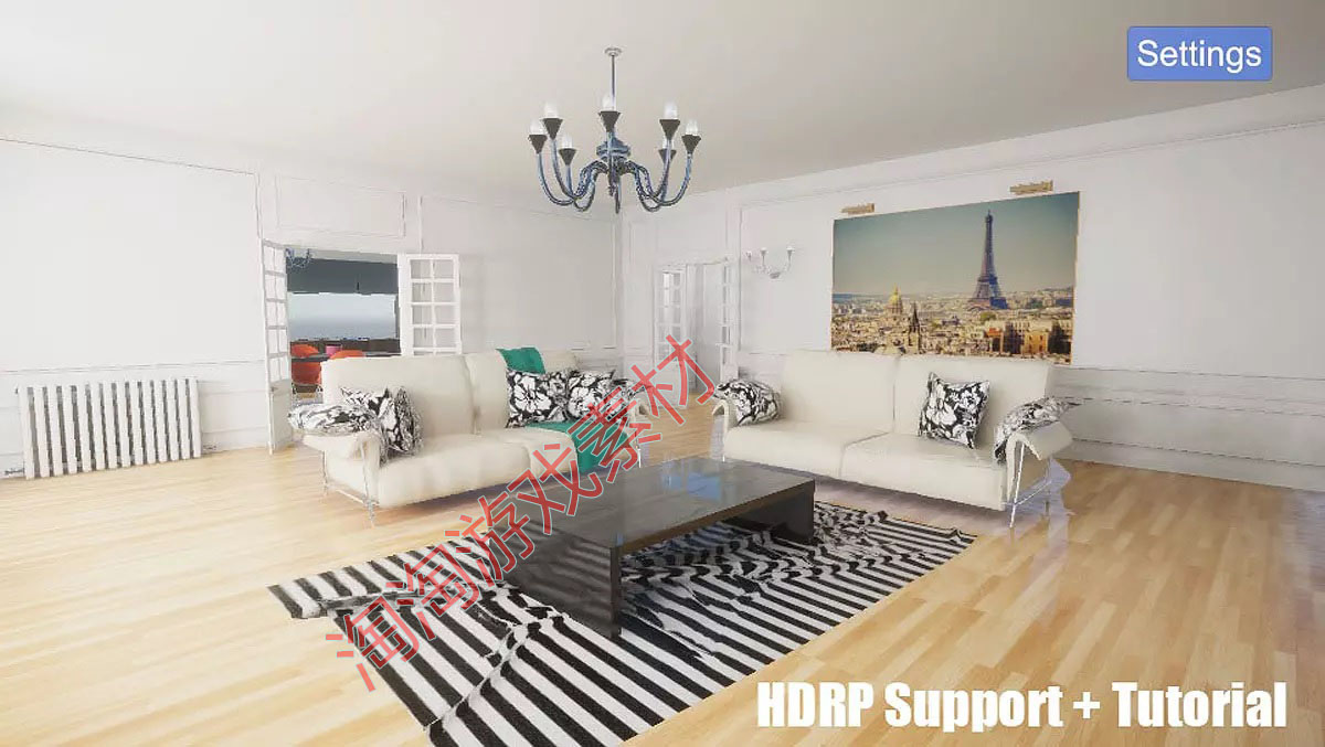 Unity3d ArchViz Lighting Kit (Paris) 1.1 建筑照明套件模板 - 图2