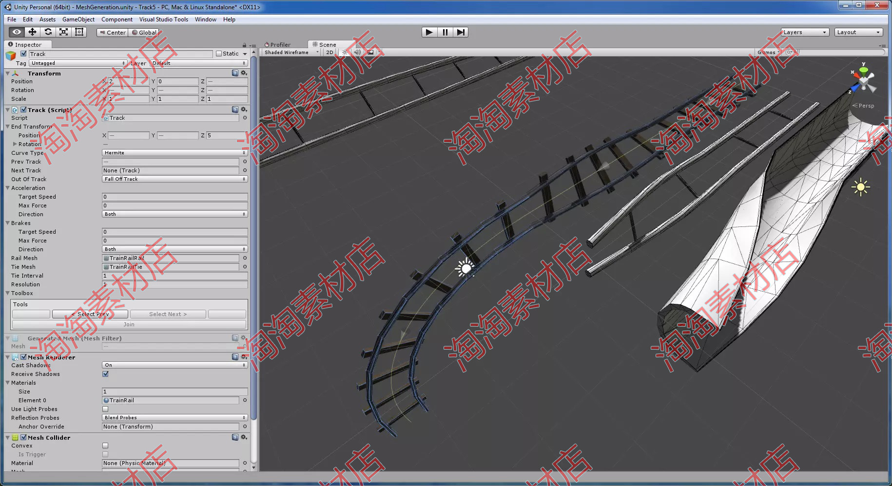 Unity3d Tracks and Rails 铁路轨道生成系统 物理功能插件 - 图2