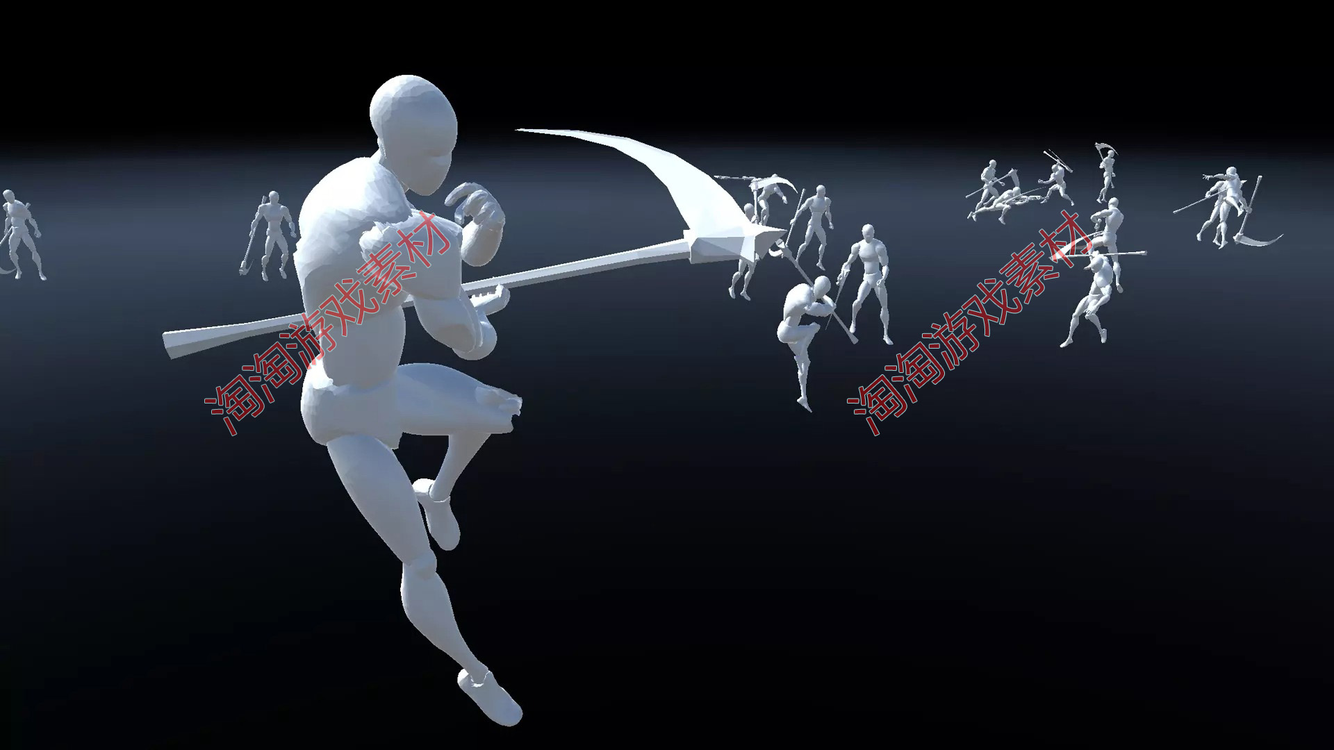 Unity3d Grim Reaper AnimSet 1.1 死神人物角色镰刀动作动画 - 图0