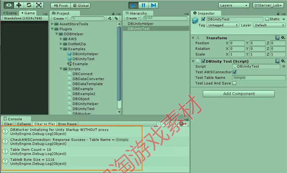 Unity3d AWS NoSQL DynamoDB Helper 2.4 数据库连接操作助手插件 - 图2