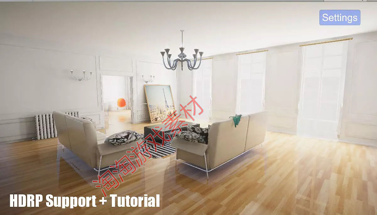 Unity3d ArchViz Lighting Kit (Paris) 1.1 建筑照明套件模板 - 图3