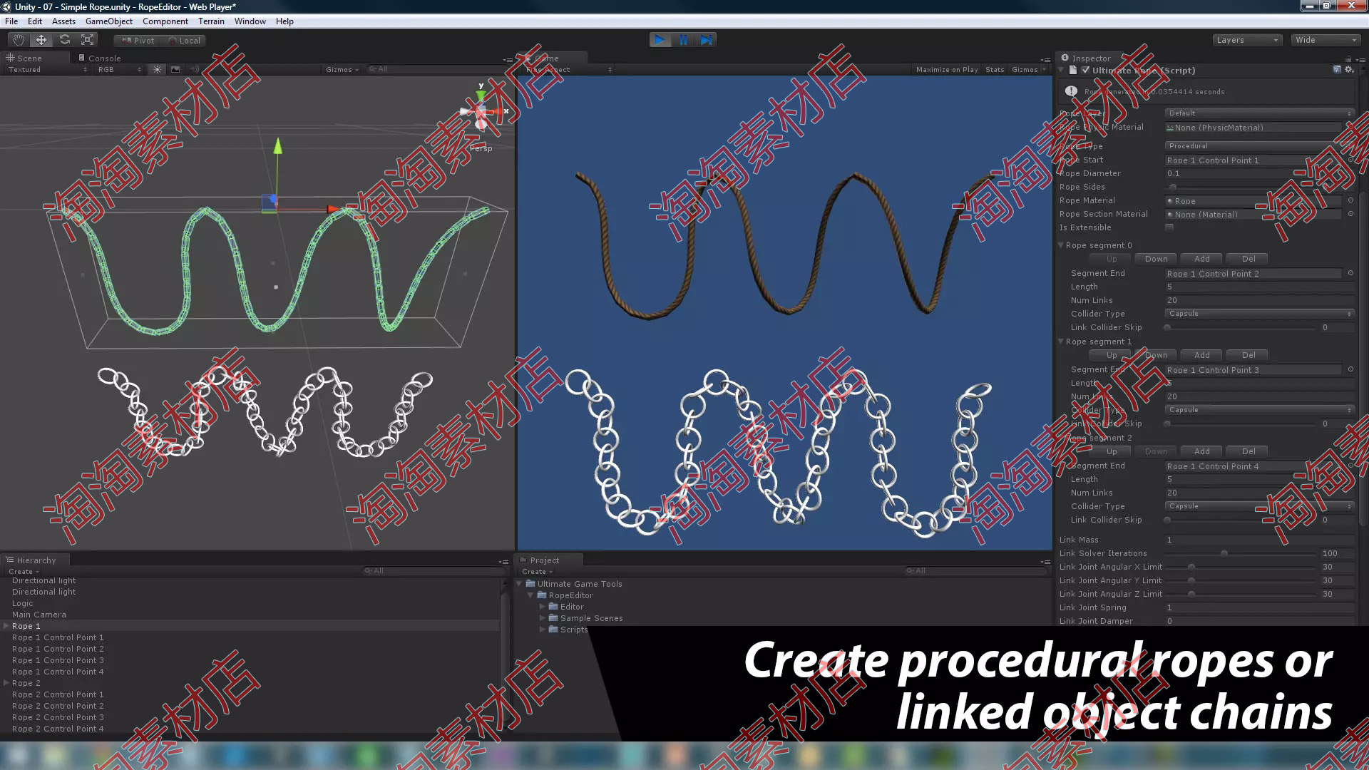 Unity3d Ultimate Rope Editor1.26终极物理绳索制作工具插件-图3