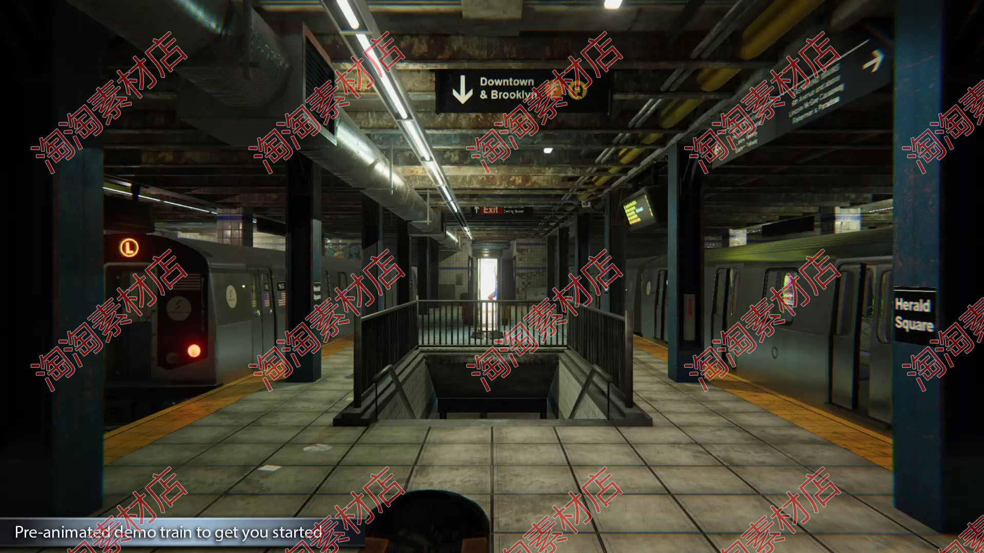 Unity3D Urban Underground 城市地铁火车站高铁站场景模型 - 图1