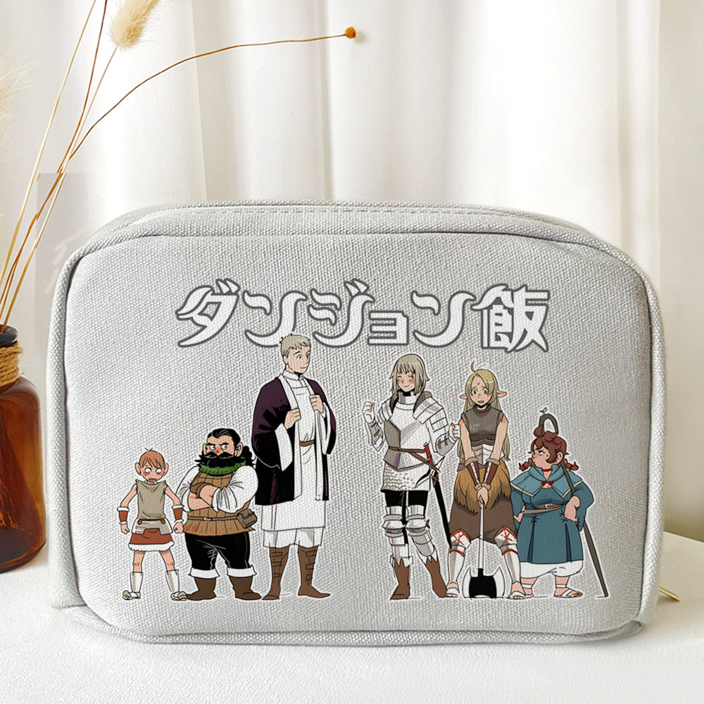 漫能迷宫饭帆布笔袋多功能包动漫周边二次元礼物文具文具盒化妆包,淘宝优惠券,粉丝福利购,淘宝优惠卷