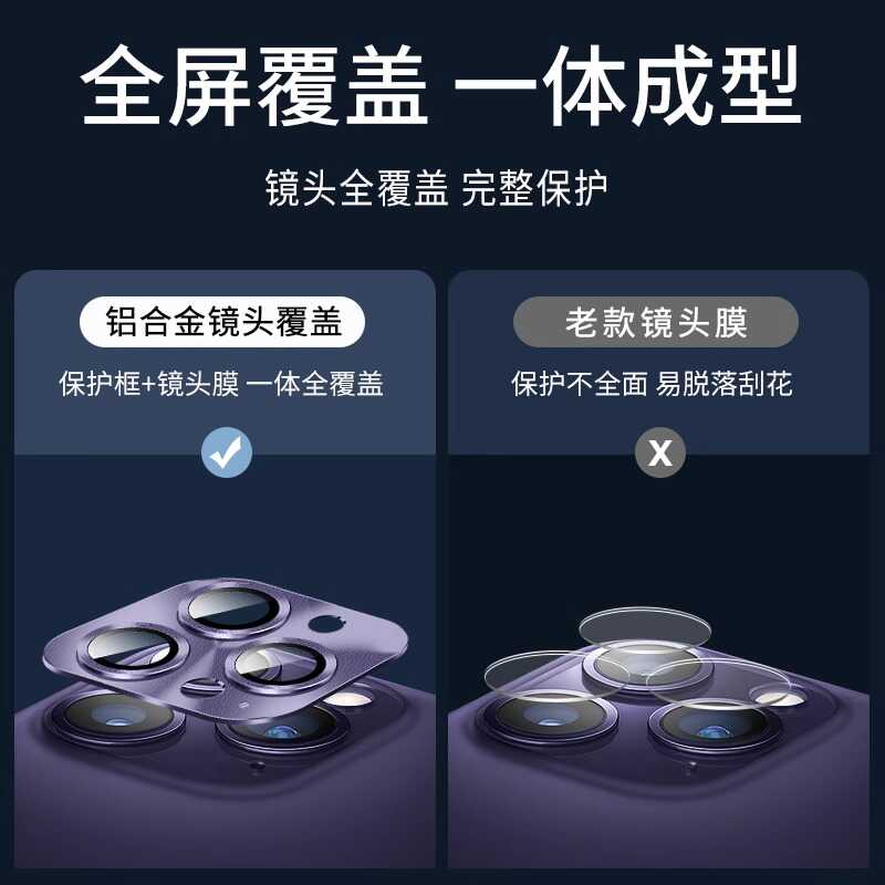 金属铠甲保护适用苹果15ProMax新款镜头膜iPhone13后摄像头12一体全包14plus配件十四手机i相机11镜头圈 - 图0