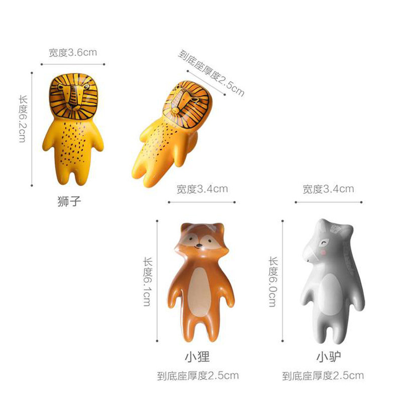 轻奢卡通陶瓷黄铜橱柜抽屉儿童房可爱单孔彩绘小动物柜门环保把手,淘宝优惠券,粉丝福利购,淘宝优惠卷