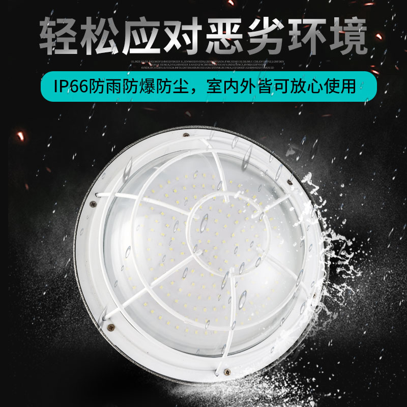 led防爆灯仓库厂房加油站车间工厂防水灯罩100w隔爆型专用照明灯 - 图2