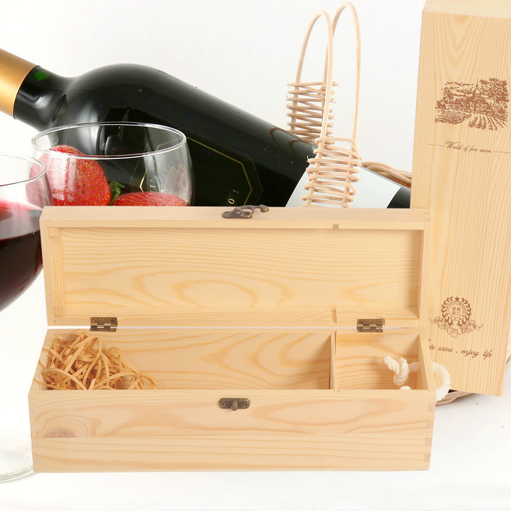 单支红酒盒高端欣欣木艺木盒木质葡萄酒礼盒红酒包装盒子木箱定制