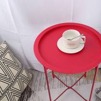 Folding tea table Dining Table Dual-use Coffee Table Spring Tour Equipped Outdoor Balcony Tea Table Home Dorm Round Small Table