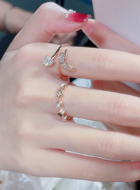 女铜镀真金日韩保色久耐摩擦女戒