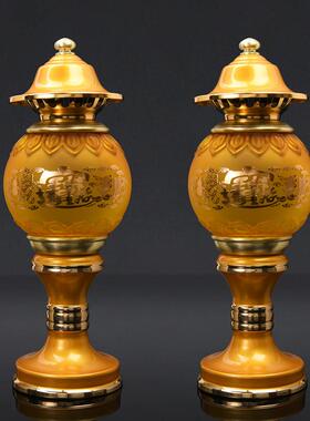 佛具用品大全香炉供奉套装琉璃财神供具佛前酒杯供佛果盘水杯家用