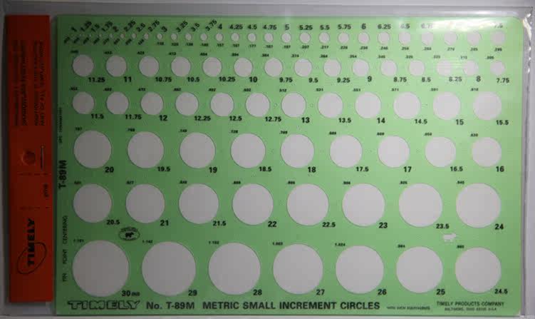 品泰米TIMELY太米T-777A宝石珠宝首饰设计绘图尺模板5件套装 - 图2