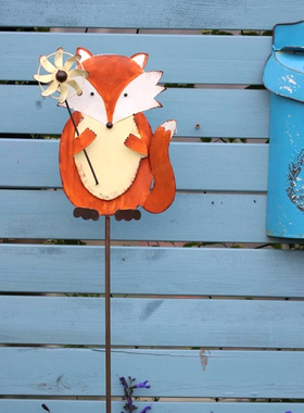 可爱狐狸幼儿园铁艺花插