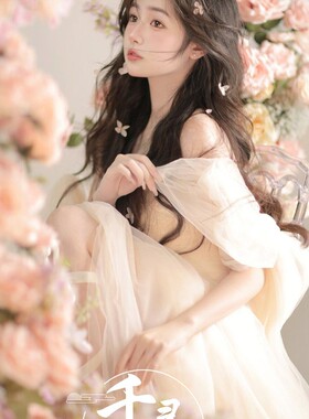 影楼新款个人写真服装女唯美小清新室内甜美少女私房艺术照摄影服