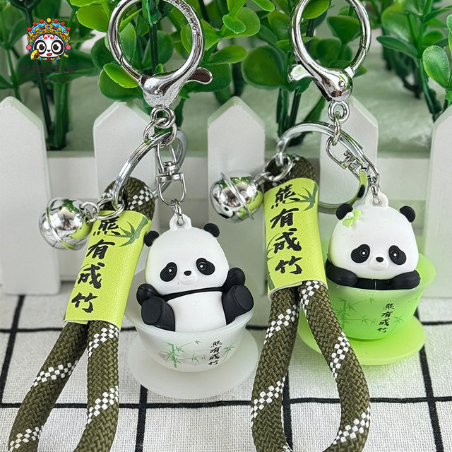 Chengdu Cultural and Creative Cute Cartoon Neng Cat Doll Keychain Creative Couple Car Bag Pendant Souvenir