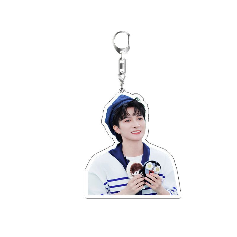周深官方周边个性DIY周深钥匙扣亚克力双面夹层书包挂件配饰应援 - 图2