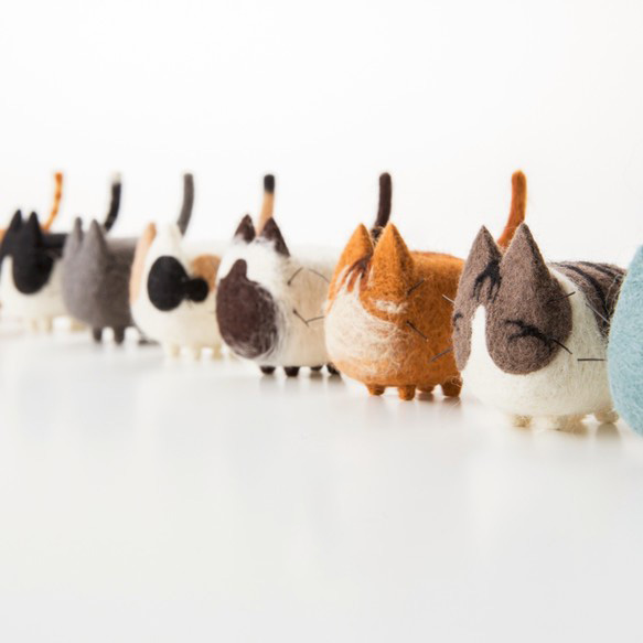 Biabia手作馆羊毛毡戳戳乐diy材料包自制手工礼品萌动物无面猫狗 - 图2