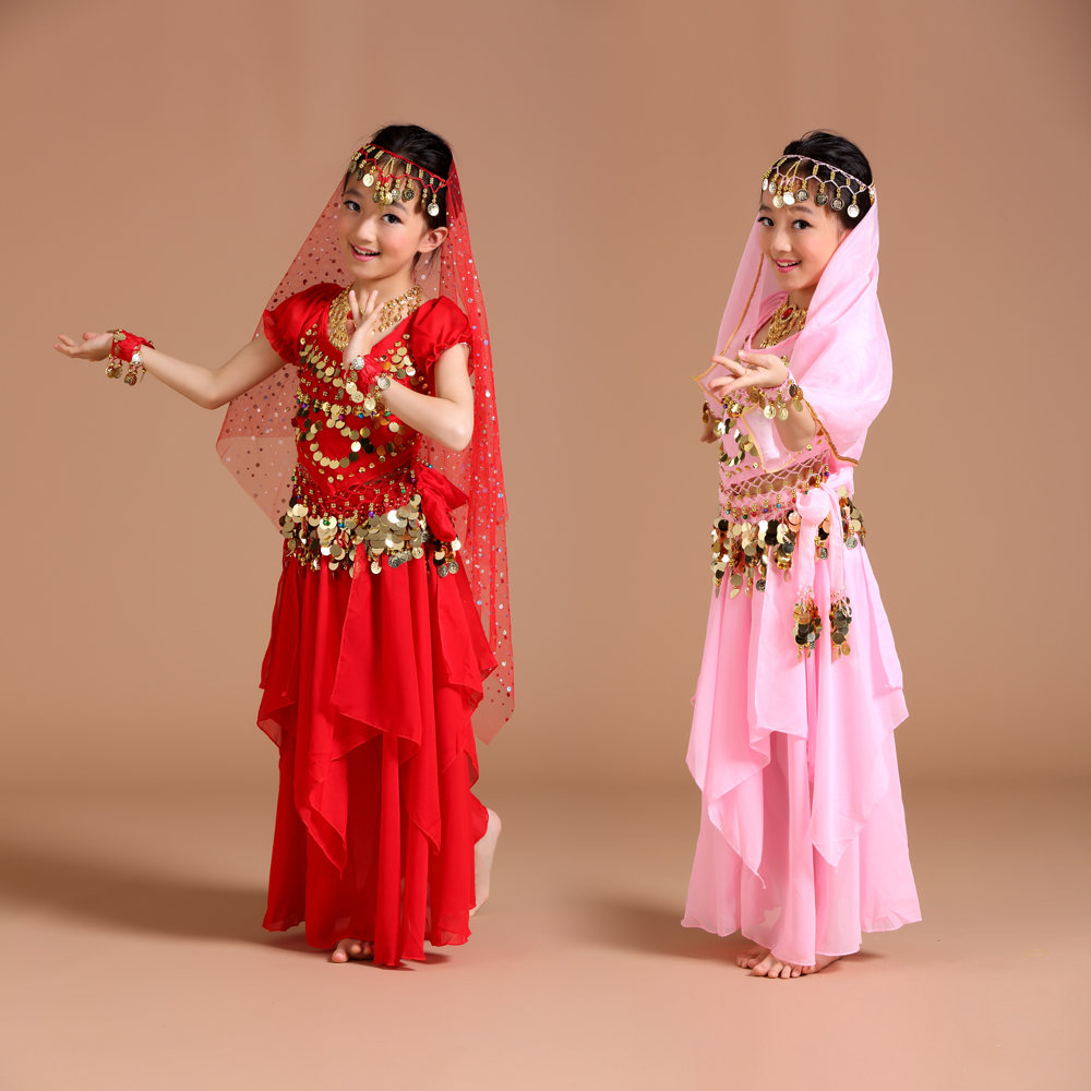 少儿61演出服装肚皮舞女童表演服装儿童印度舞演出服装新款2024 - 图1