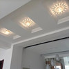 Led crystal flower shaped entrance aisle light