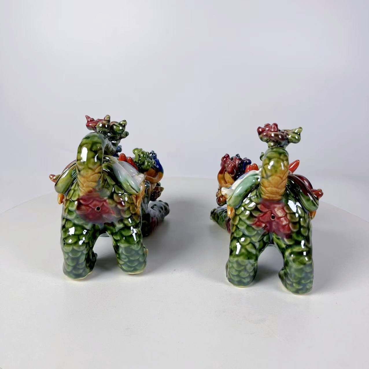 石湾陶瓷麒麟家居工艺品风水玄关招财店铺桌面门厅镇宅吉祥物1对,淘宝优惠券,粉丝福利购,淘宝优惠卷