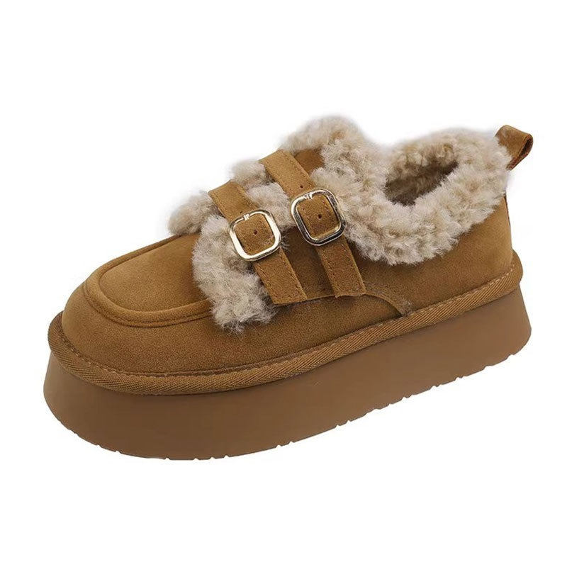 乐福鞋博肯豆豆棉鞋子保暖雪地靴女2025新款秋冬季加绒厚底勃肯鞋,淘宝优惠券,粉丝福利购,淘宝优惠卷