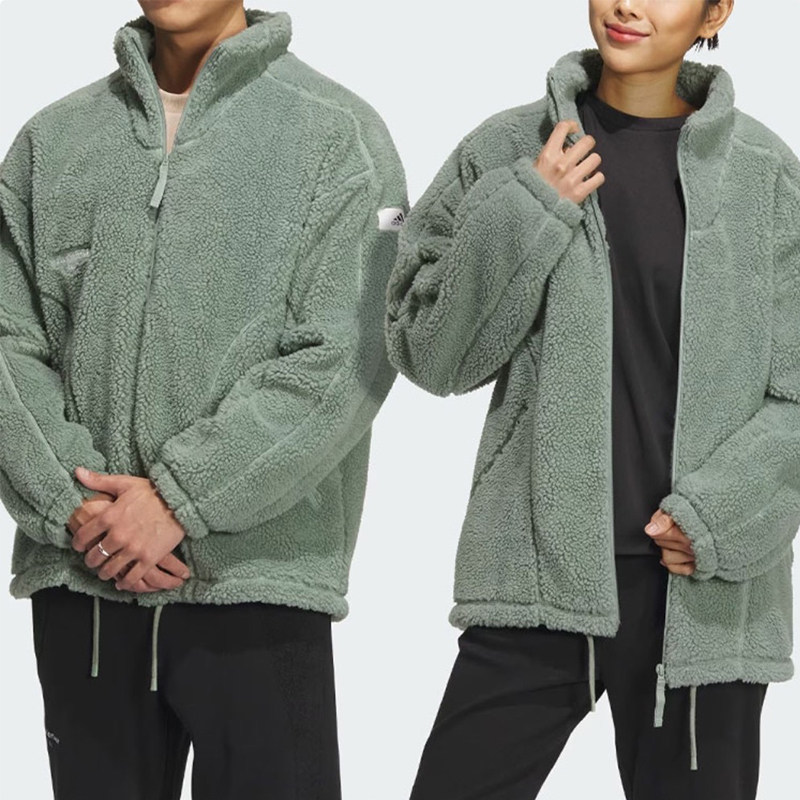 正品Adidas/阿迪达斯男女情侣款仿羊羔绒运动休闲夹克外套IQ1366,淘宝优惠券,粉丝福利购,淘宝优惠卷