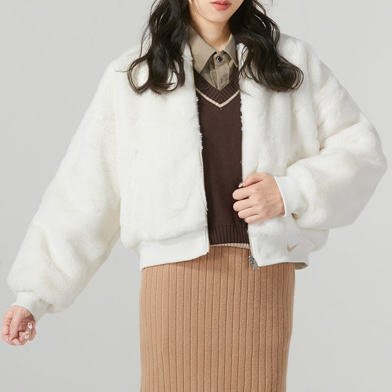 正品NIKE/耐克外套女冬季立领双面穿保暖运动服夹克 FB8693-133