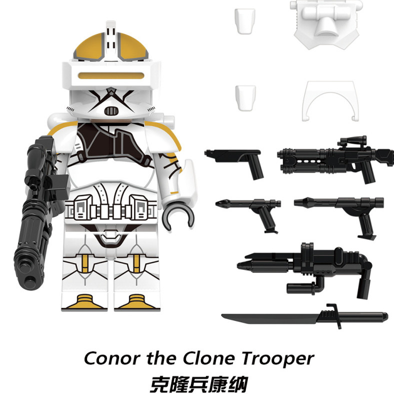欣宏积木人仔X0303星球大战克隆人康纳侦察沙漠士兵拼装玩具模型 - 图2
