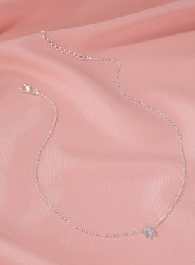 Korean style metal butterfly pendant necklace student choker