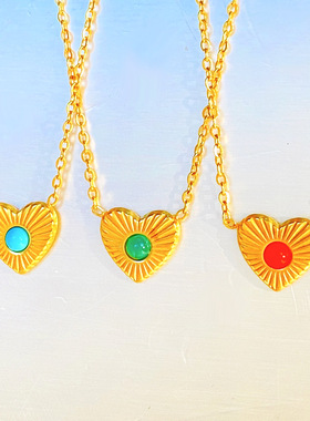 New Necklace Retro Love Necklace Ring Earrings 项链戒指耳钉