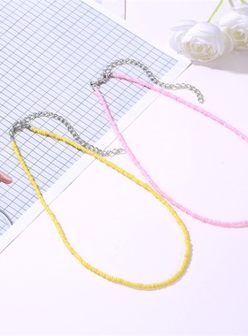 Ethnic Style Fashion Beaded Necklace Colorful Short choker