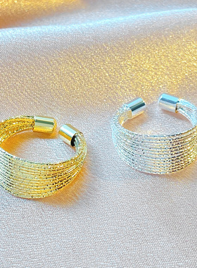 欧美轻奢戒指 exaggeration multi-layer open rings Finger ring