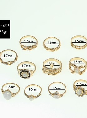 New artificial diamond joint ring rhinestone ring finger set