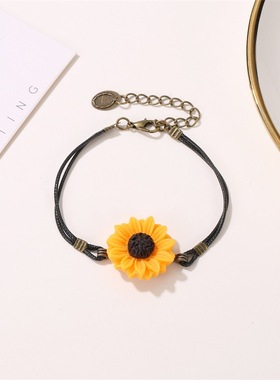 韩版小清新雏菊手链Women's flowers Bracelet Female hand Chain
