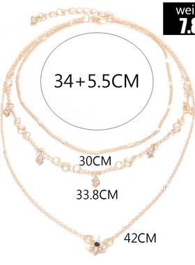 European American popular fashion women multi-layer necklace