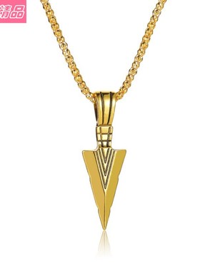 Vintage Metal neck ornaments Men's Triangle Pendant Necklace