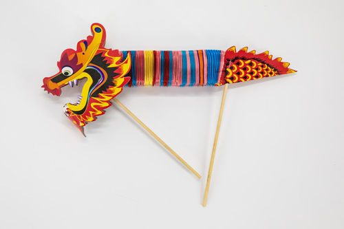 新年元宵小纸龙舞龙舞狮手工艺品玩具剪纸中国风特色传统国潮礼物 - 图3