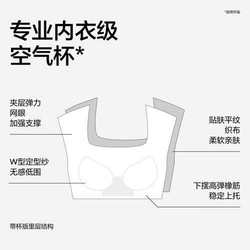 蕉内凉皮501Cool女方领肌底衣修身上衣打底衫带杯正肩短袖t恤新款 - 图2