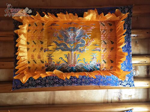 订制用品宝顶天棚金刚杵布料宫殿臧式餐厅酒店居家饰寺院装修制作 - 图0
